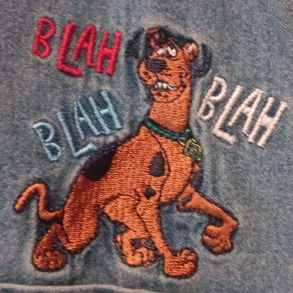 Vintage 2003 Scooby Doo Womens Plus Sz 22W/24W Denim Vest Pockets Sleeveless - Picture 5 of 6